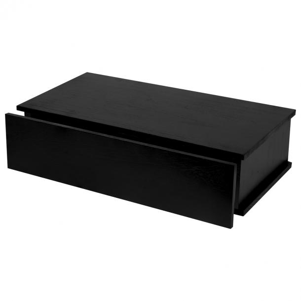 Floating shelf with drawer black 48x12,5x25cm Duraline