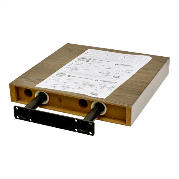 scherp Uitstekend Overtekenen Zwevende plank XL4 push fix antraciet eiken 38mm 23,5x23,5cm | Duraline